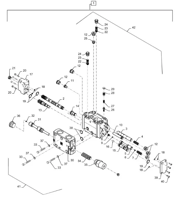 87397327 - Набор упл. гидроклапана колонки рул. T9T9./St.