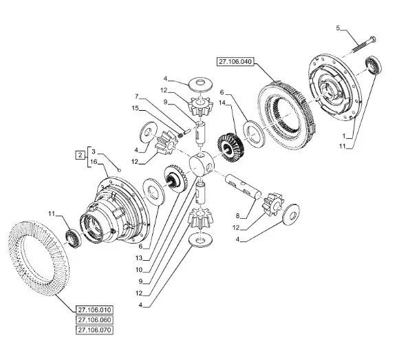 87495653 - Вал длин. шестерен малых дифференциала моста задн. TMT7/MXMPm.